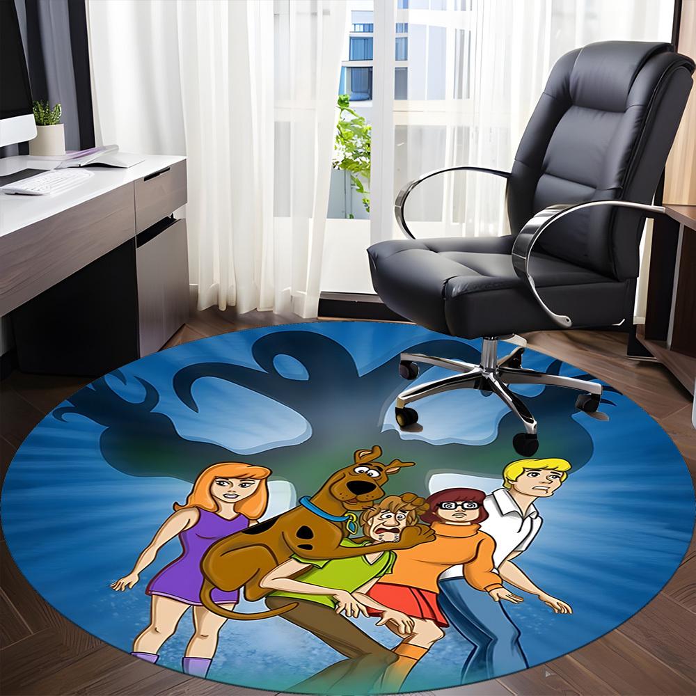 1PC Scooby-Doo Office Round Rug, Non-slip, Soft and Durable Office Rug for Interior Decoration, Perfect for Office yy250915128