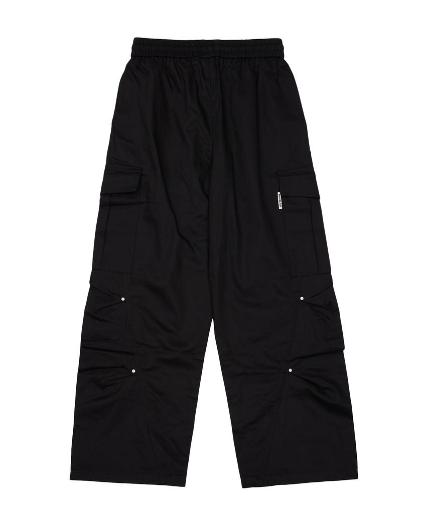 DOUBLE JD Cotton Rivet Balloon Pants (Black)