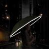 Folding Automatic Umbrella UV Protection Sunshade with Led Lighted Reinforced Durable Wind Resistant Vinyl Sunscreen Umbrella