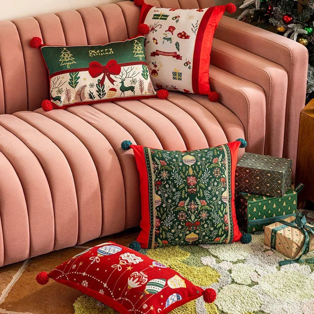30*50cm Christmas Pillow Cover Soft Throw Pillowcase Sofa Cushion Covers Christmas Decoration