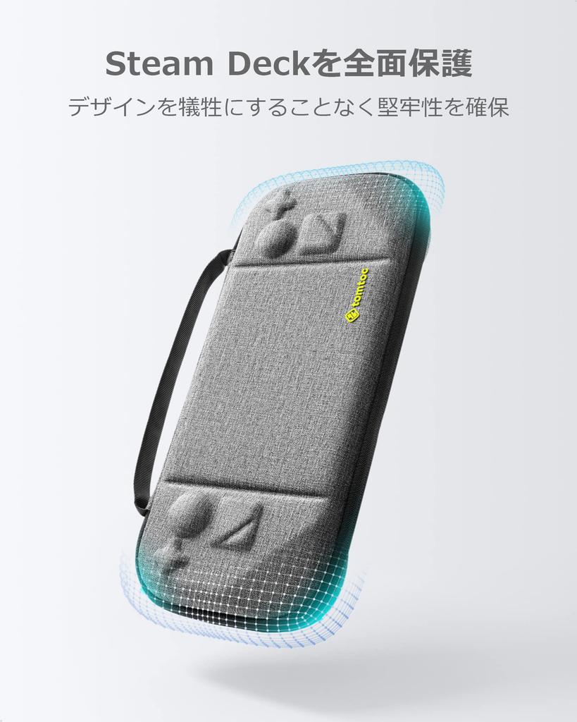 Совместимый с Steam Deck жесткий чехол Tomtoc Тонкий чехол для переноски Steam Deck Джойстик Полная защита Тонкий дизайн Ударопрочный 2WAY Портативный