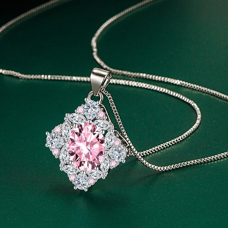 Sace Gems Классический роскошный циркон для женщин кулон ожерелье ювелирные изделия свадебное обещание вечерние подарок