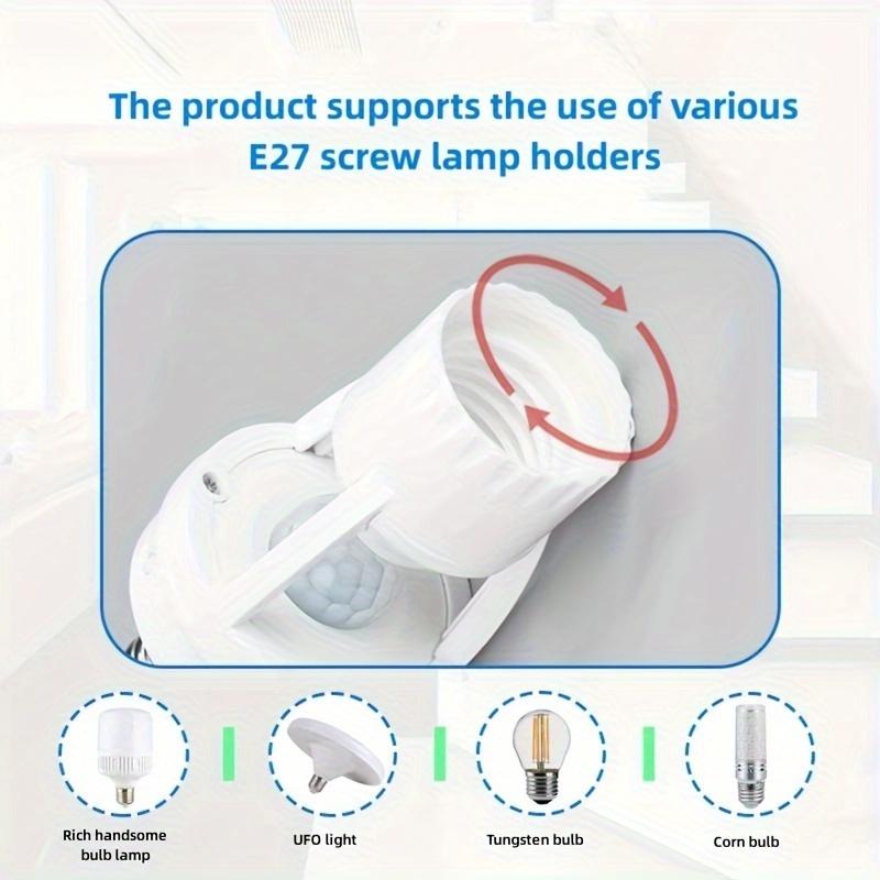 Датчик движения, гнездо для лампы, умная светодиодная розетка E26/E27, активируемый датчиком движения, адаптер для патрона лампы, автоматическое управление освещением для гаража