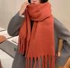 Unisex Mohair Scarf: Solid Color, Warm Winter Shawl