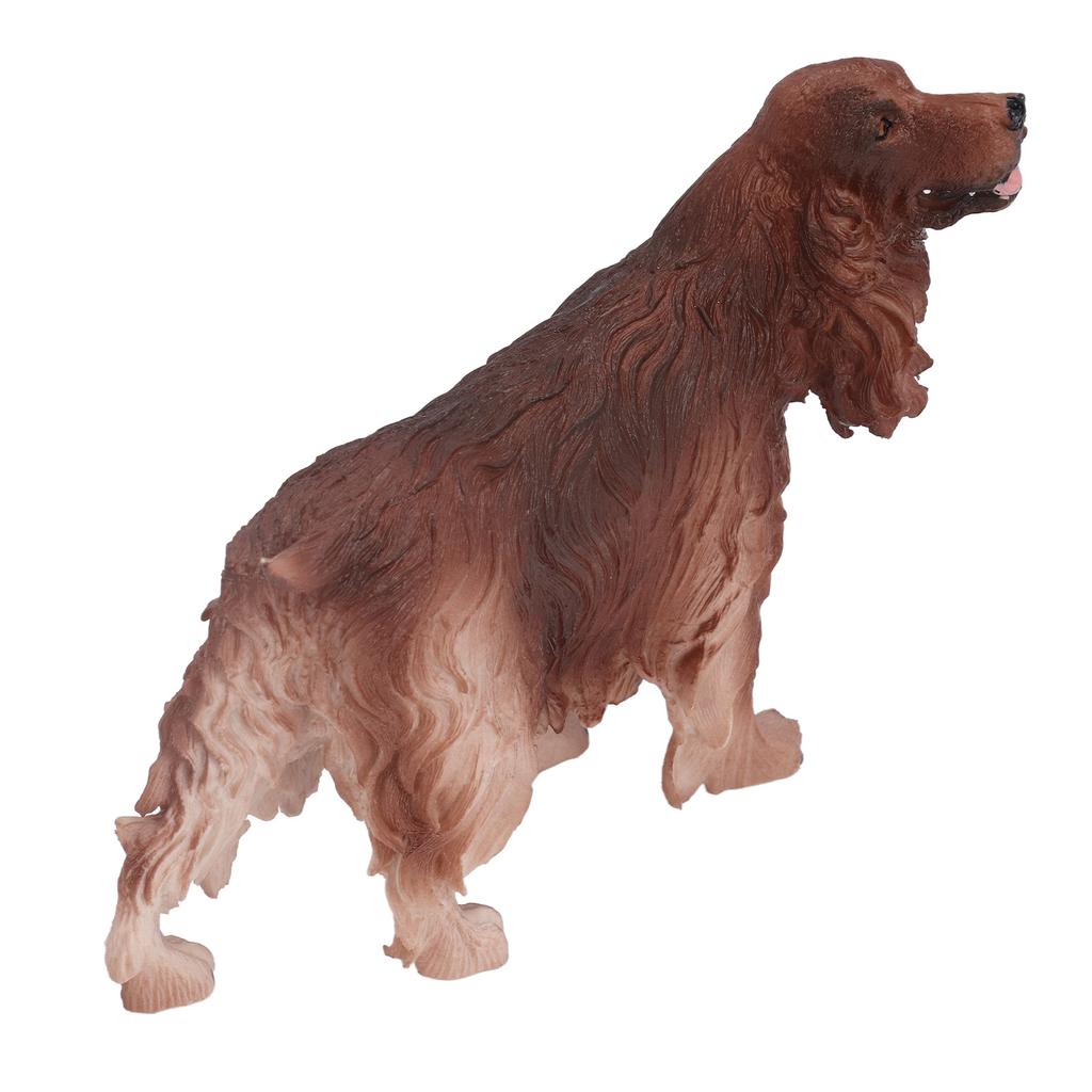 Cocker Spaniel Figurine Simulation Realistic Brown Dog Animal Decoration Figurine for Children