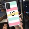 Rainbow Gradient Love Phone Case for Samsung A54 A57 A37 A17 A14 A15 A12 A24 A34 A55 A35 A25 A52S A07 A05S A04S A22 A32 A72 Gala