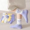 5 пар/лот детские хлопковые носки с милым мультяшным принтом носки для девочек весна-осень принцесса девочка носки средней длины
