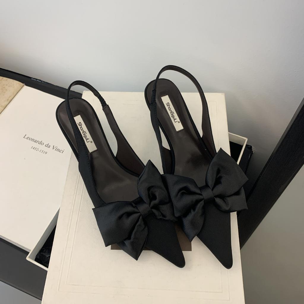 Летние французские задние пустые одинарные туфли женские туфли модные универсальные сандалии с сумкой