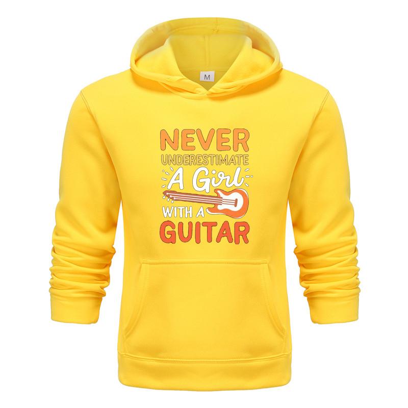 Осенне-зимняя новая персонализированная одежда с принтом гитары, толстовка для мужчин и женщин, пуловер для любителей бега, спортивная толстовка с капюшоном