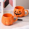 400ML Pumpkin Shape Mugs Halloween Theme Water Cup Milk Coffee Mug for Home Office Creative Festival Gift Decorative Accessories