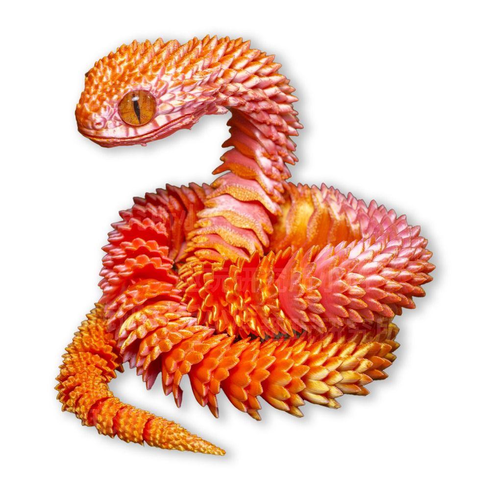 Аквариум 3D печатная змея градиент кристалл змея игрушки для детей мальчиков девочек взрослых