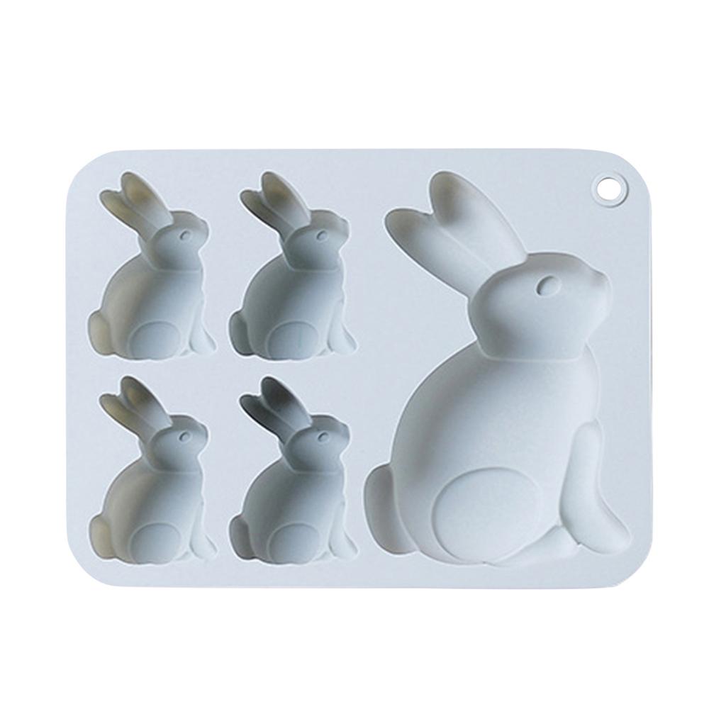 5 Easter Rabbit Silicone Mold Festival Cake Baking Plate Ice Baking DIY Auxiliary Food Making Mold