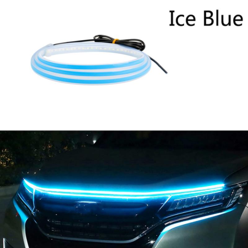 Car Hood Led Light Strip Waterproof Auto Decorative Headlight Atmosphere Lamp Exterior Ambient Decoration Lighting Car Universal