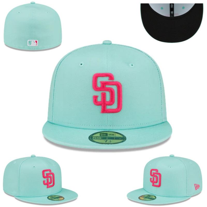 San Diego Padres closed-back sun protection hat, couple's sun hat, embroidered cap, full-coverage baseball cap