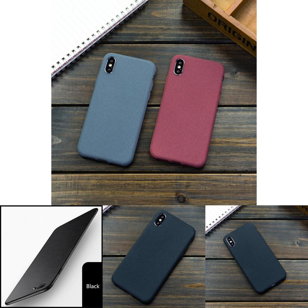 Для 8 iPhone 7 6 X Plus Ударопрочный Тонкий Мягкий ТПУ Песчаник Матовый Задний Чехол-Крышка