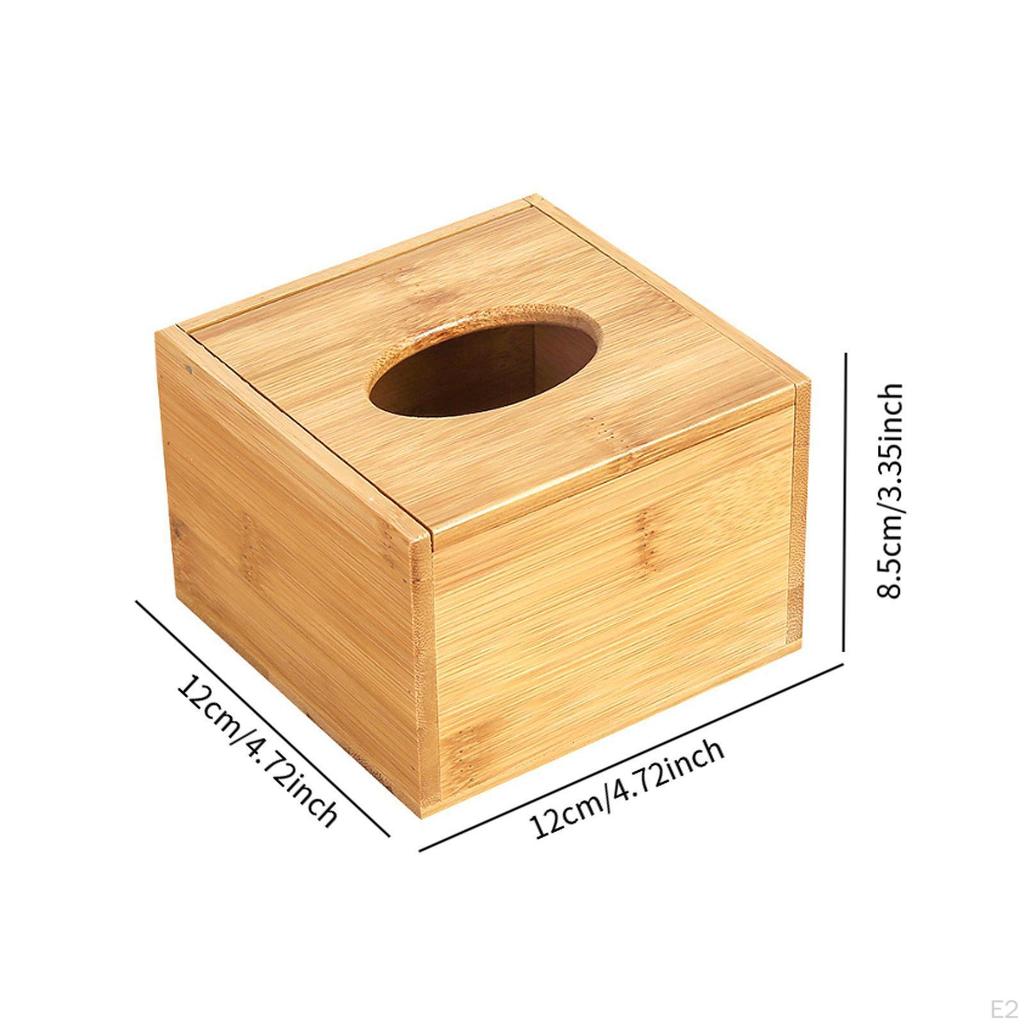 Bamboo Прямоугольный диспенсер для салфеток для офисной столешницы