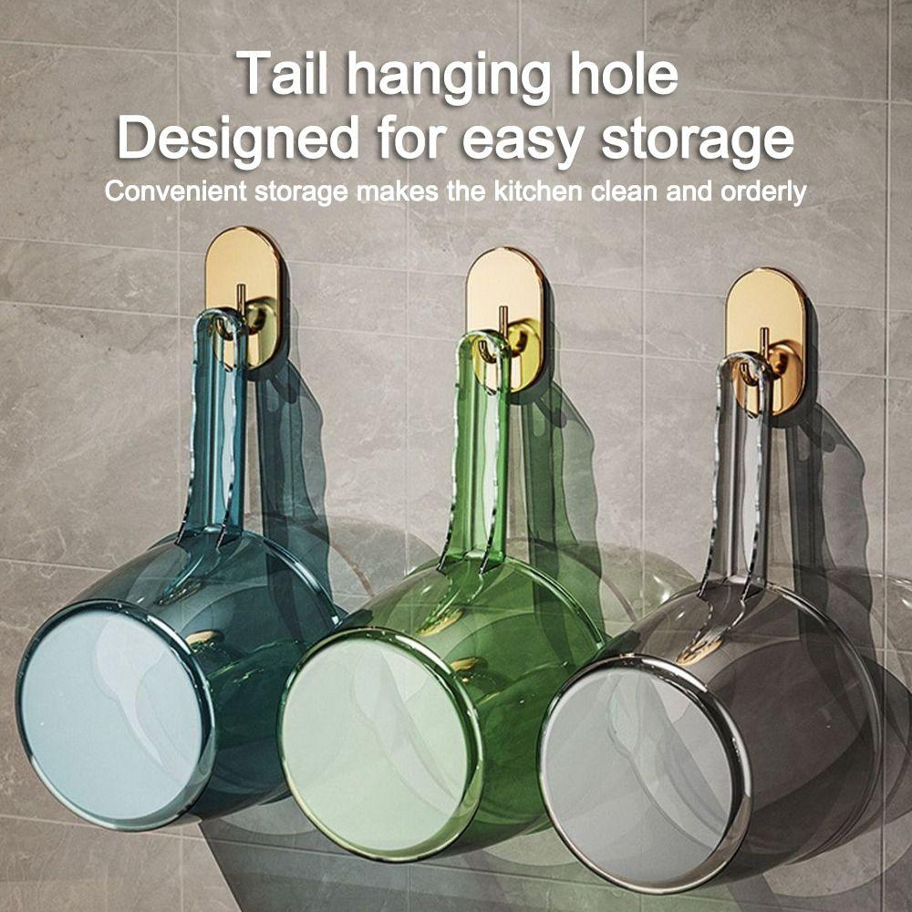 Plastic Water Dipper Long Handle Transprent Washing Scoop Fashion Bathroom Kitchen Gadget