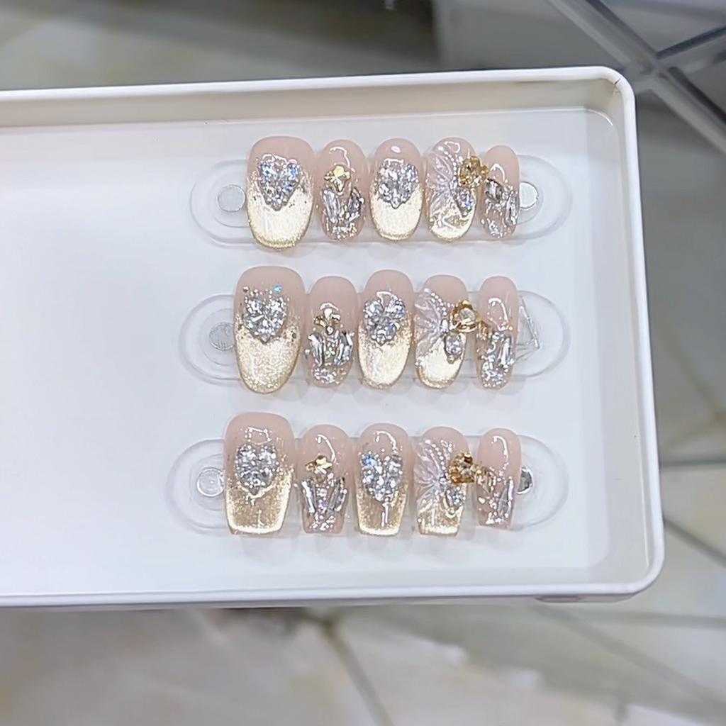 Плетеный вручную Циркон Любовь Весна и Лето Новинка Бабочка Танец Бабочки Звездная Пыль Кошачий Глаз Наклейка для Нейл-арта