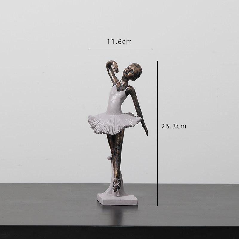 Creative Black Ballet Retro Ornaments Living Room TV Cabinet Home Wine Cabinet Decoration Resin Craft Hot Style