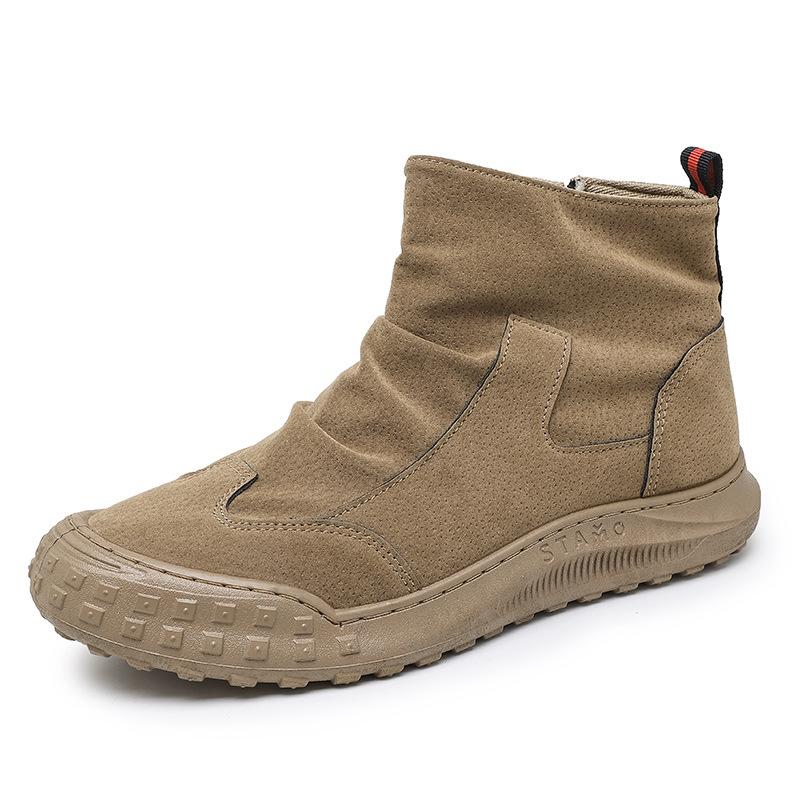 Мужская обувь осень 2025 новая водонепроницаемая, нескользящая и износостойкая рабочая обувь трендовая универсальная обувь мужская повседневная обувь для охраны труда