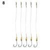 5Pcs Anti-Bite Stainless Steel Wire Leader Fishing Rigs