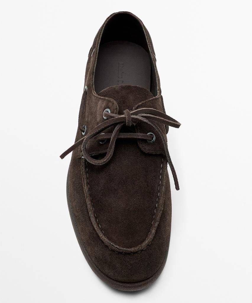 Massimo Dutti Split Suede Boat Shoes
