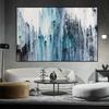 Современная абстрактная синяя картина на холсте, краска, настенные панно для гостиной, скандинавское настенное искусство, модульные декоративные картины, домашний декор