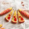 Creative Pizza  Dog Bread Ballpoint Pen Magnetic Fridge Sticker Home Decor Writting Instruments