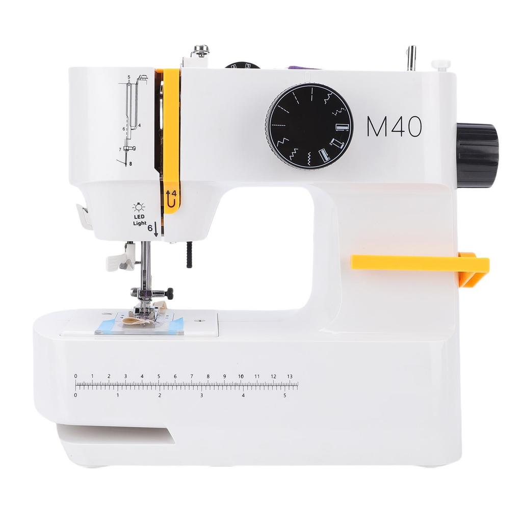 Household Sewing Machine Built in 5 Stitches 12 Patterns Transparent Spool Cover Plate Sewing Machine for Beginners and