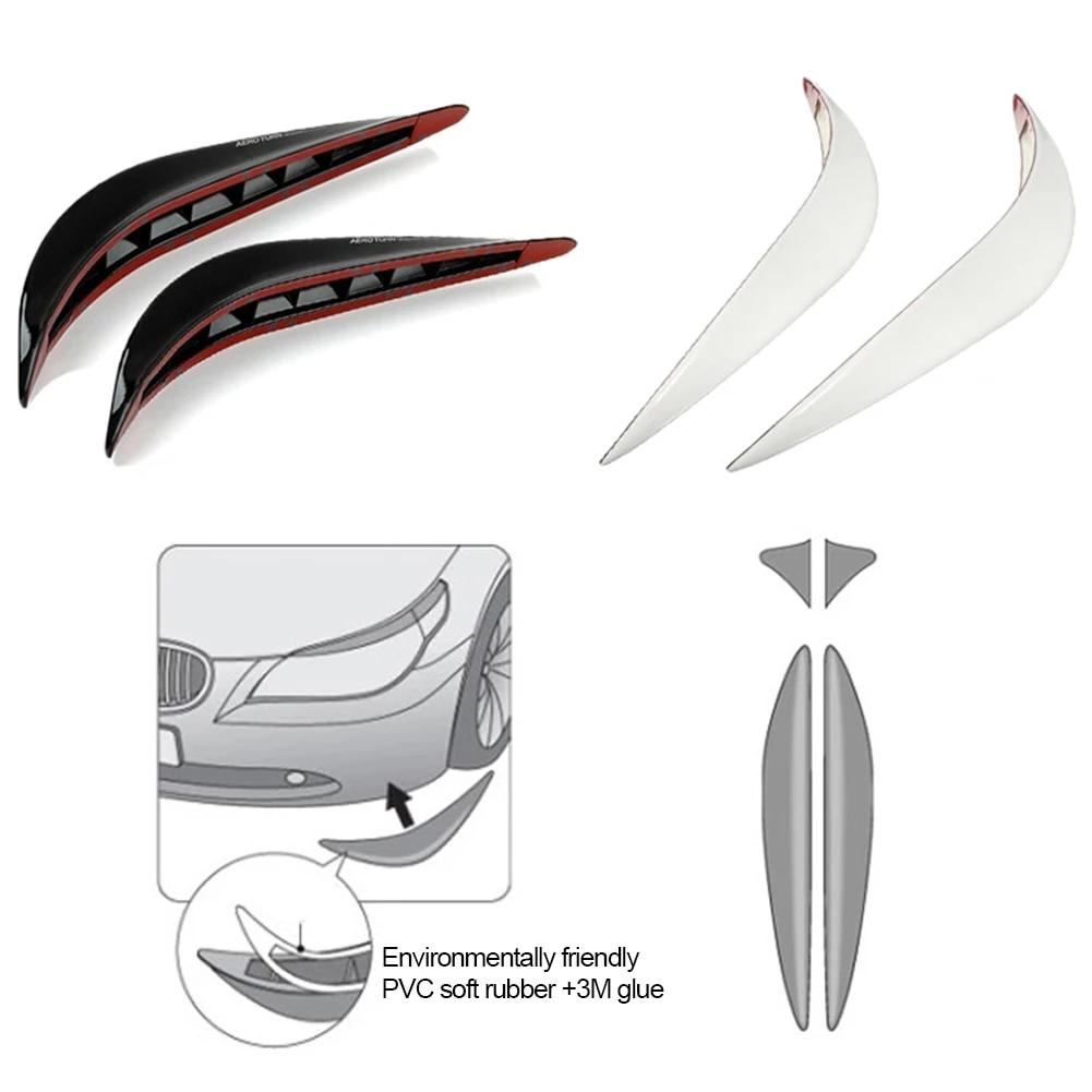 2Pcs Anti-Collision Scratch Patch Car Front Rear Bumper Corner Lip Guard Strip Sticker Protection Protector Crash Accessories