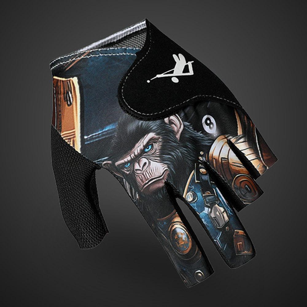 Billiards Glove Left Hand Half Finger Snooker Billiard Glove Non Slip Stickers Elastic Billiard Training Gloves Accessories