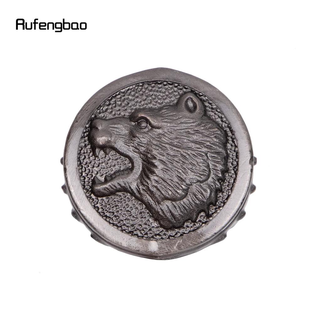 Серебряная голова ревущего медведя, цветок, тотем, рельефная трость, модная трость, ручка джентльмена, трость 93 см