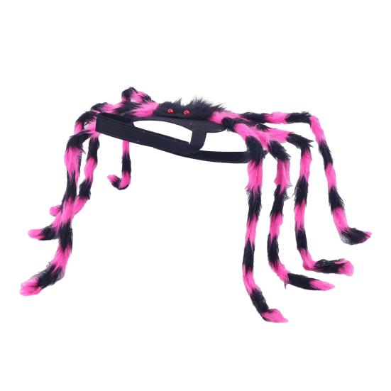 Adjustable Pet Spider Suit Halloween Costume for Dog Cat, Hairy Realistic Outfit Dress Up Party Accessory, Festival Fastener Buckle