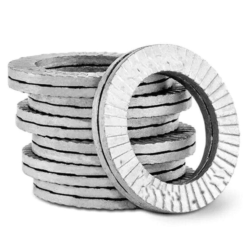 5 шт. аппаратная застежка, клиновая стопорная шайба M4 M10 M12 M16 M20, прокладка Dacromet, прочные стопорные шайбы