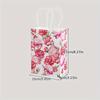 5pcs Flower Pattern Gift Bag Pink Carnation Happy Mother's Day Gift Handbag and Rose Foil Balloon Party Supplies