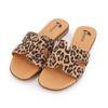 Women's Leopard Print Leather Flat Mules BIOSTOCK