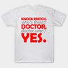 T Shirt Women Knock Knock Dr. Who Harajuku Print Kawaii Tshirt Summer Short Sleeve Female T-Shirt Top Tee