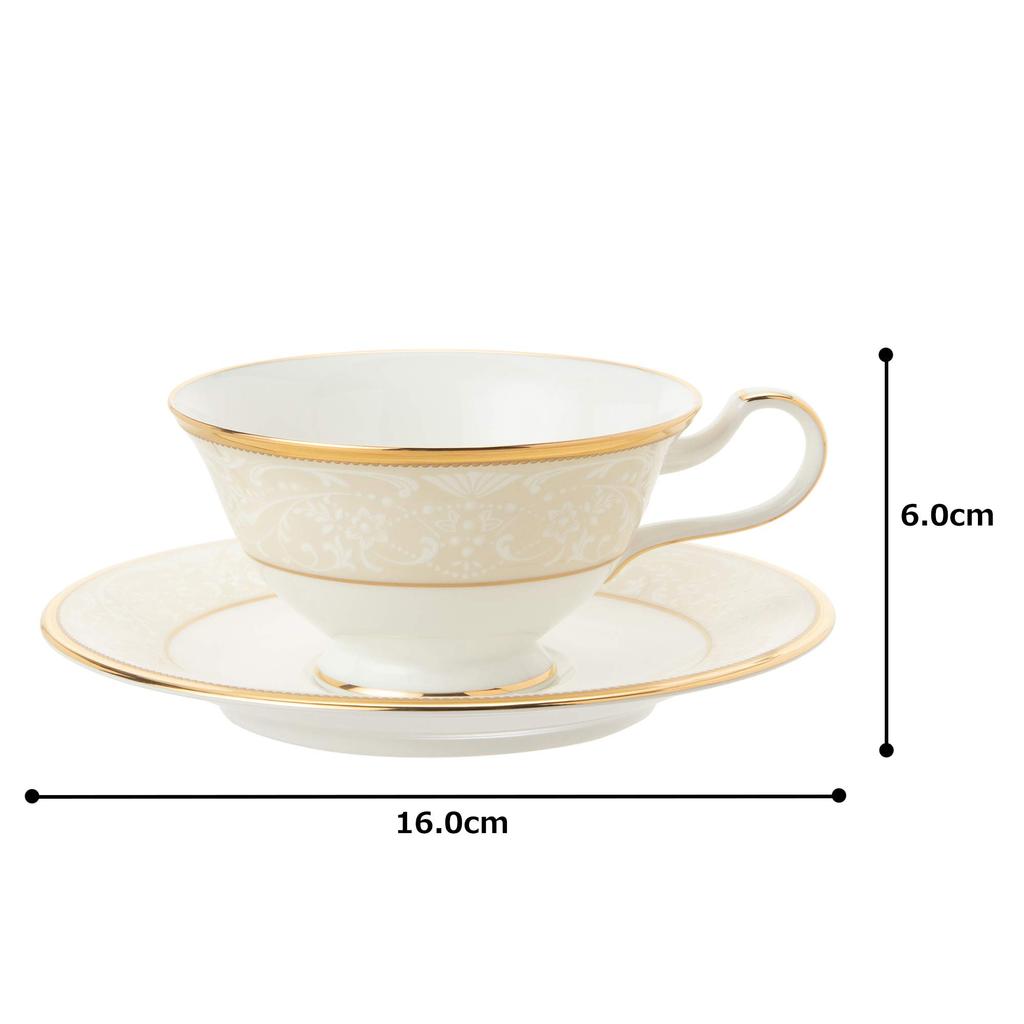 Noritake Cup Saucer 220cc White Palace Bone China & (Coffee Tea) T59587/4753