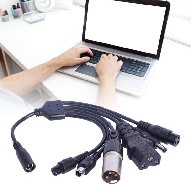 1 To 6 Electric Scooter Connectors Adapter 5.5x2.1mm Female To 8016 Male and 5.5x2.5mm for Stable Charging Cord