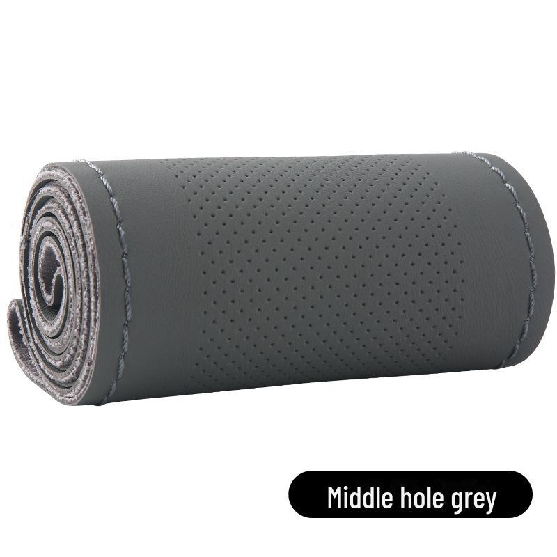 Высокоэластичный кожаный чехол на руль, сшитый вручную, универсальный, на все сезоны