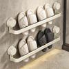 Upgraded No-Drill Wall-Mounted Bathroom Suction Cup Storage & Slipper Rack
