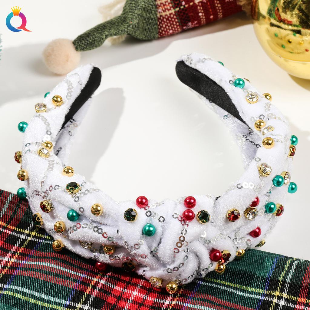 Xiqing Cross-border Christmas Hairband Elk Horn Headband Christmas Decorations Children Cloth Headbuckle Party Decoration 21cm