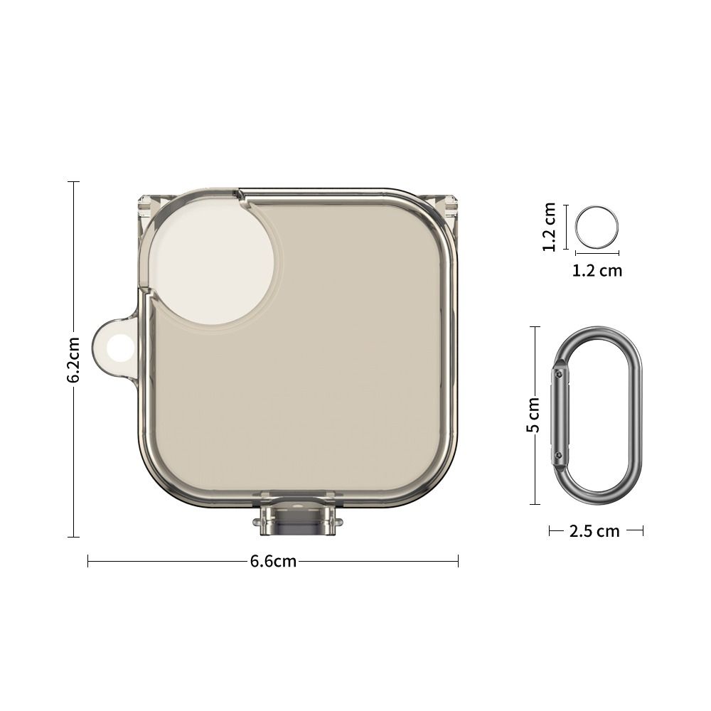 Защитный чехол для наушников CMF Buds Pro 2 с блокировкой от случайного удара и падений, прозрачный.