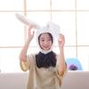 Bunny Ears Hat Bunny Hood Hat With Earflaps Halloween Party Cosplay Women Girls Long Cap Plush Rabbit Ears Hat