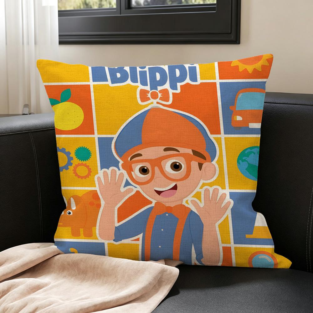 B-Blippi Cushion Cover Natural Linen Pillowcase Set, All-In-One Decor For Sofa, Bedroom & Chair