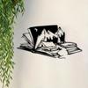 Винтажная книга Металлическое настенное искусство Устойчивое к ржавчине Домашний декор Подарок для читателей