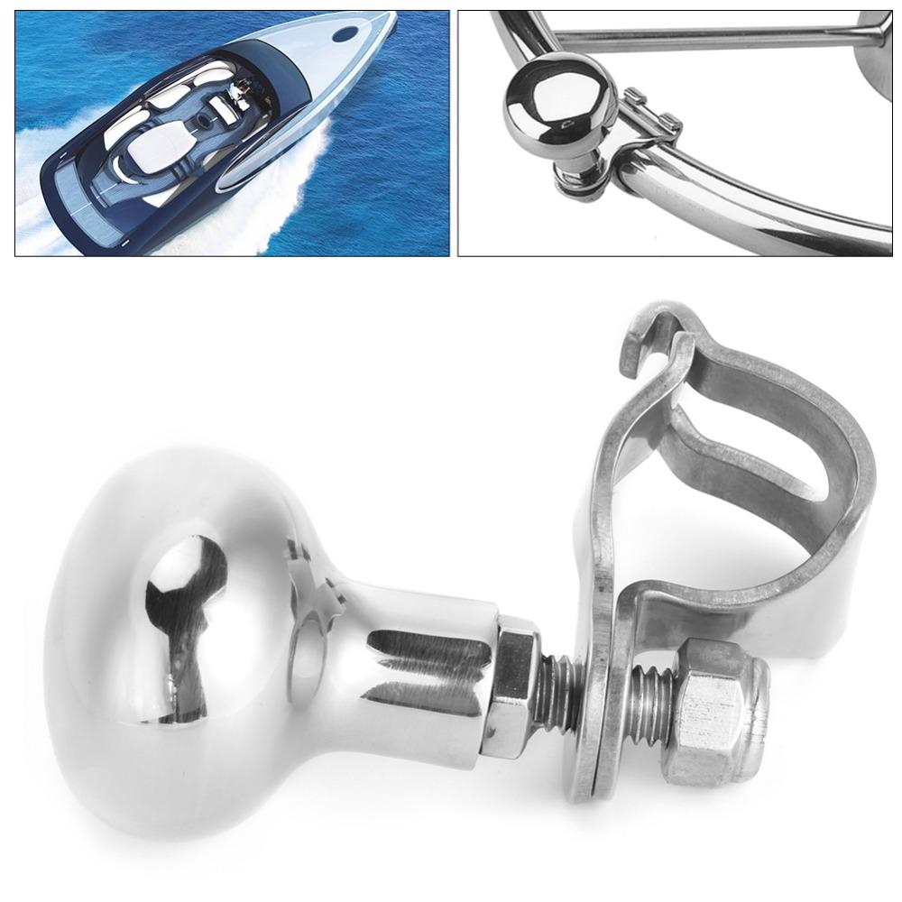 316 Stainless Steel Boat Steering Wheel Knob Silver Auxiliary Boosters Ball Boat Accessory