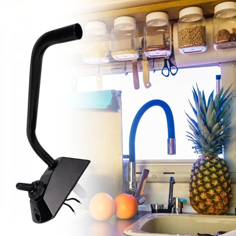 Новый смеситель для кемперов 12 В 2025 года, вращающийся на 360 градусов кран для лодок, караванов, автодомов, морской кухонный смеситель для раковины