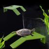 Turtle Basking Platform Non-Slip Texture Easy Install Plastic Turtle Terrace Ramp Floating Island Wide Sunbathing Area with Suction Cup for Tank