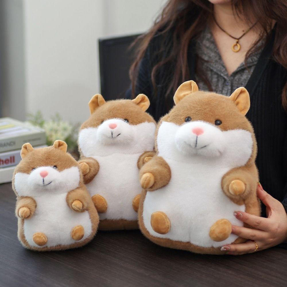 Soft Hamster Plush Toys Lifelike Hamster Stuffed Toy Animal Mouse Plush Pillow  Children Girl